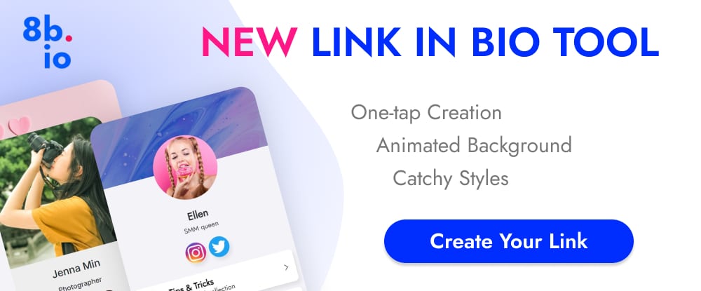 11. 8bio – Link in Bio Tool: Resources For Web Designers To Improve Workflow