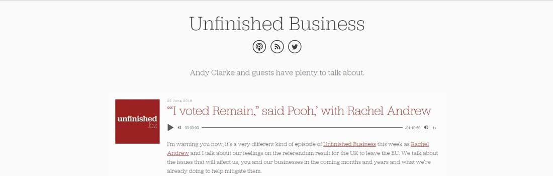 12 Unfinished Business Best Podcasts for Web Designers 