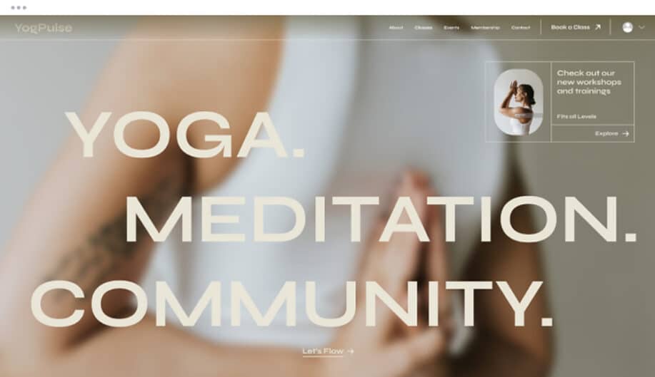 Editor X Website Template for Yoga & Meditation Studios