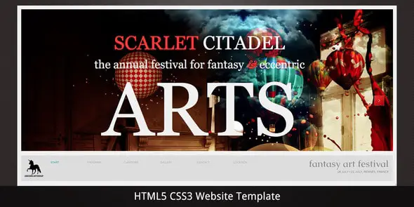 Scarlet Citadel Events Production Website Templates