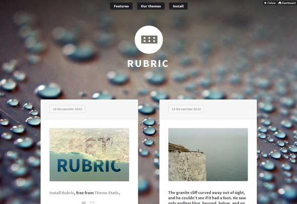 14 Rubric Tumblr Theme