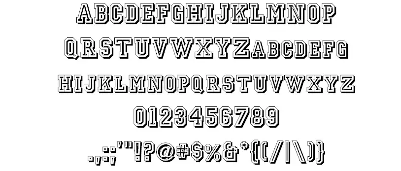 Jersey Letters Font