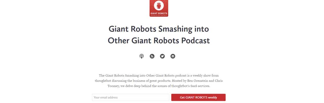 17 GIANT ROBOTS SMASHING INTO OTHER GIANT ROBOTS Best Podcasts for Web Designers 