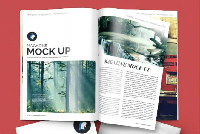 Free Mockup: Magazine + Cover