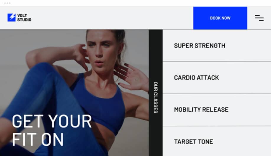 Editor X Fitness Studio Template