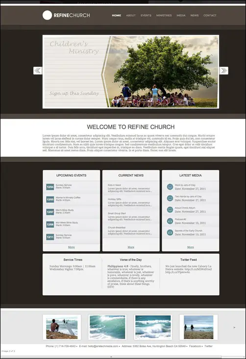  Refine religious website template