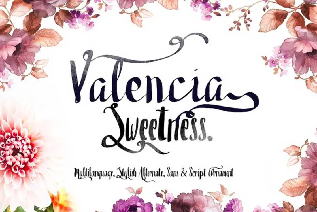 21 Valencia Free Elegant Font