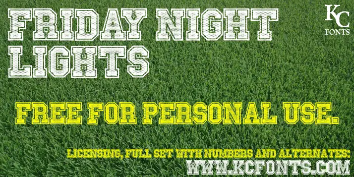 Friday Night Lights Sport Font