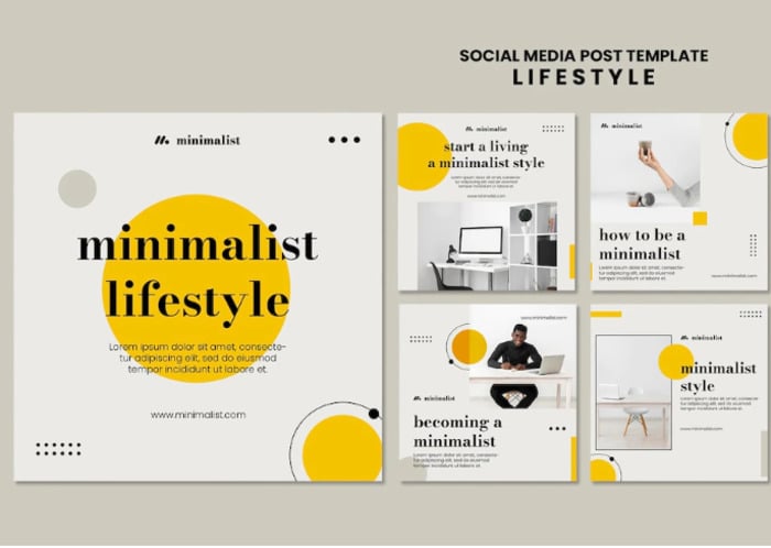 Minimalist Lifestyle – Instagram Post Template Set