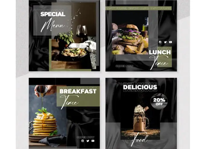 Food – Facebook Post Templates Set