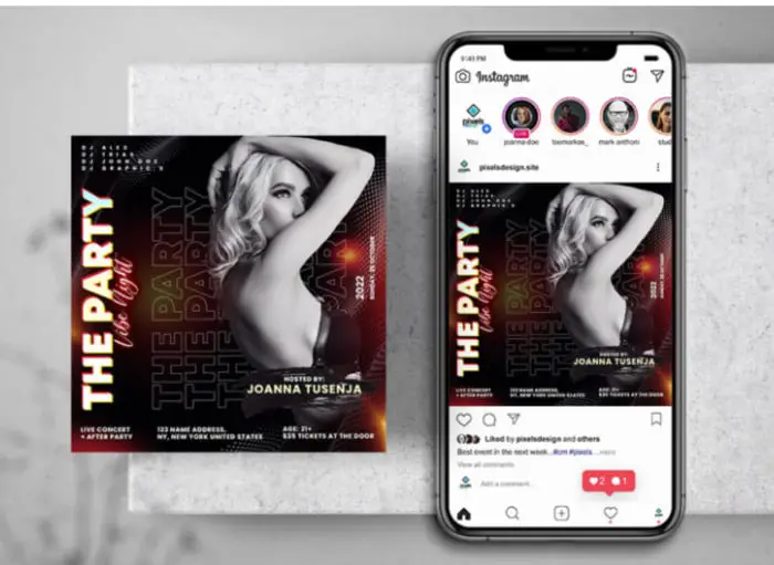 Night Out Party – Instagram Banner Template