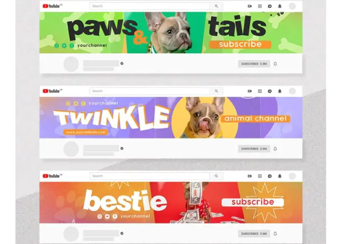 Animal Channel – YouTube Channel Banners Template Set