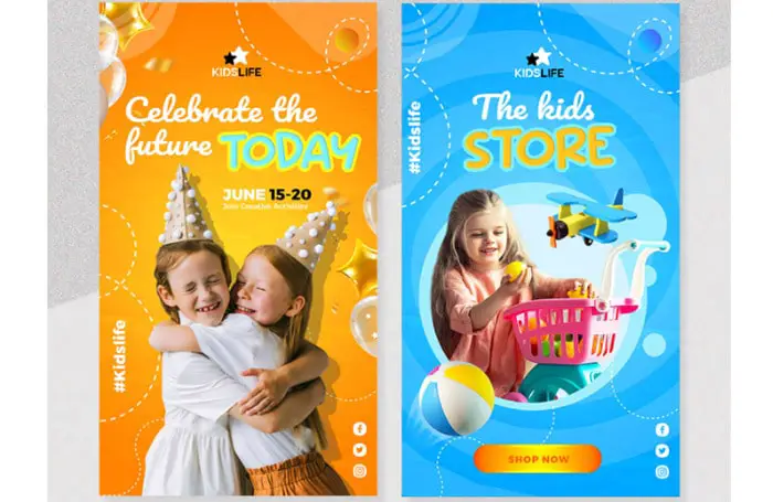 Kids Theme – Instagram Stories Template Set