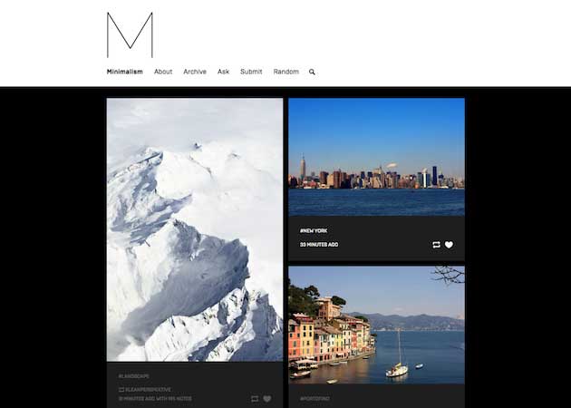 39 Minimalism Tumblr Theme