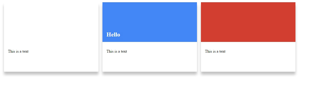 Google Material Design Cards