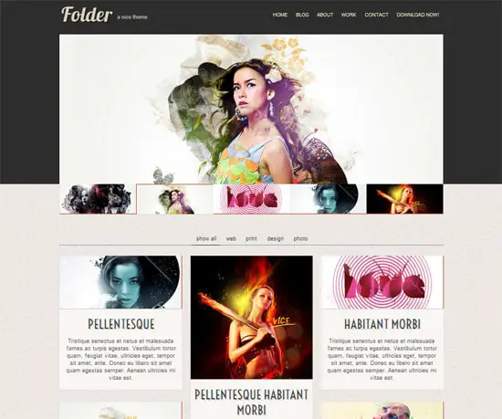 Folder free html template