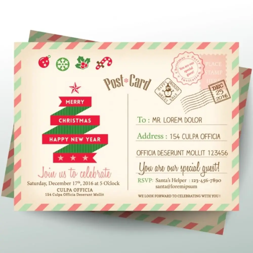 Creative Postcard Templates for the Holiday Season: Christmas Post Card