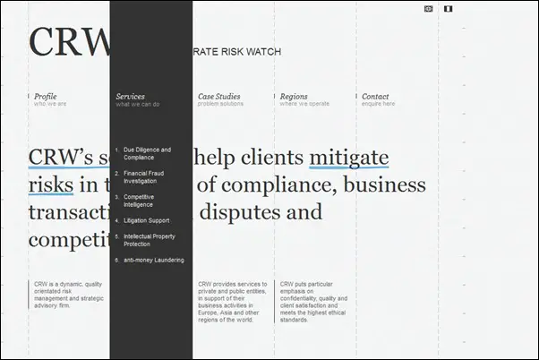 CRW Navigation Menu Design