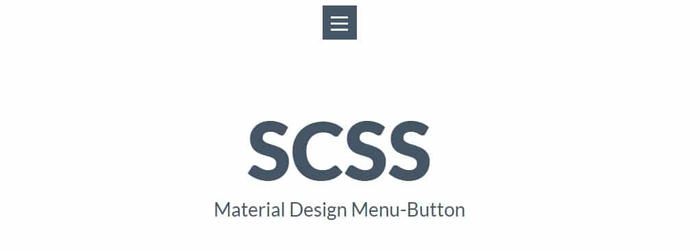 [SCSS] Configurable animated Material Design Menu Button