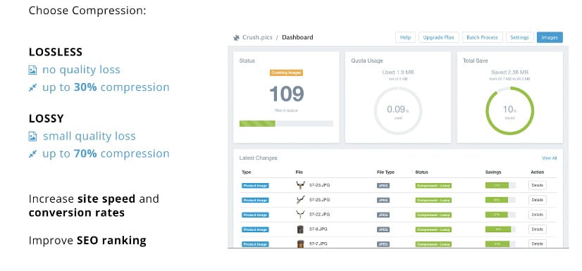 Crush.pics Shopify Apps - Image Compression and Optimization