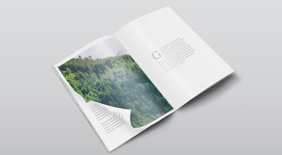 Free A4 PSD Magazine Mockup Isometric View