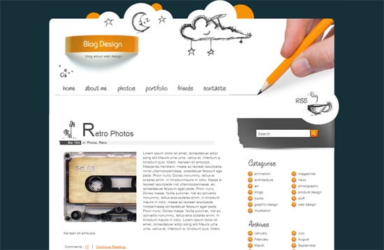 Blog Design free html template