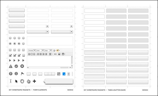 Wireframe Magnets (DIY Kit) user interface