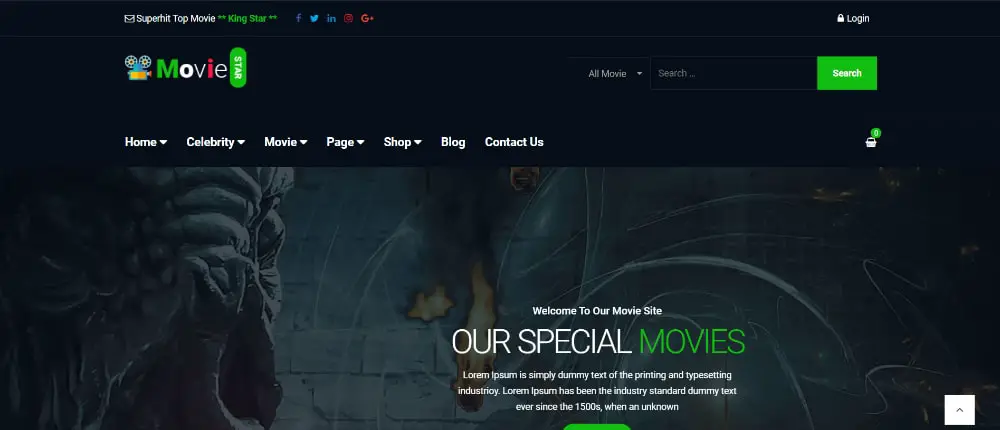 Creative WordPress themes for Video Bloggers: Moviestar