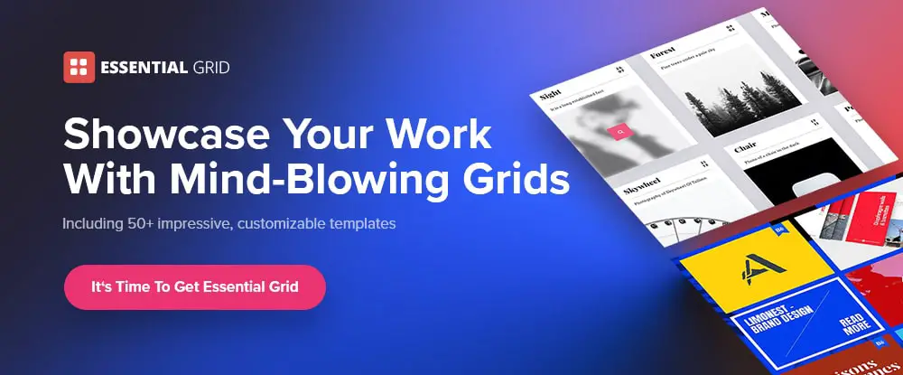 Image Of Essential Grid Plugin - Showcase With Customizable Grid Templates