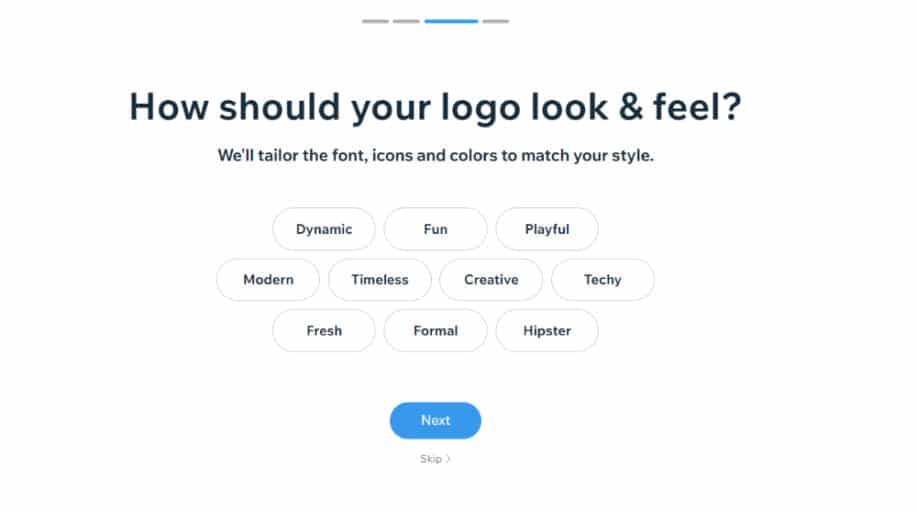 Wix Logo Maker Step by Step Tutorial: Select Style