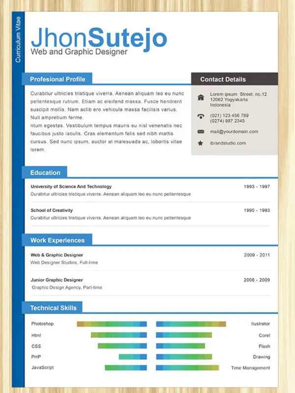 Professional One Page Resume