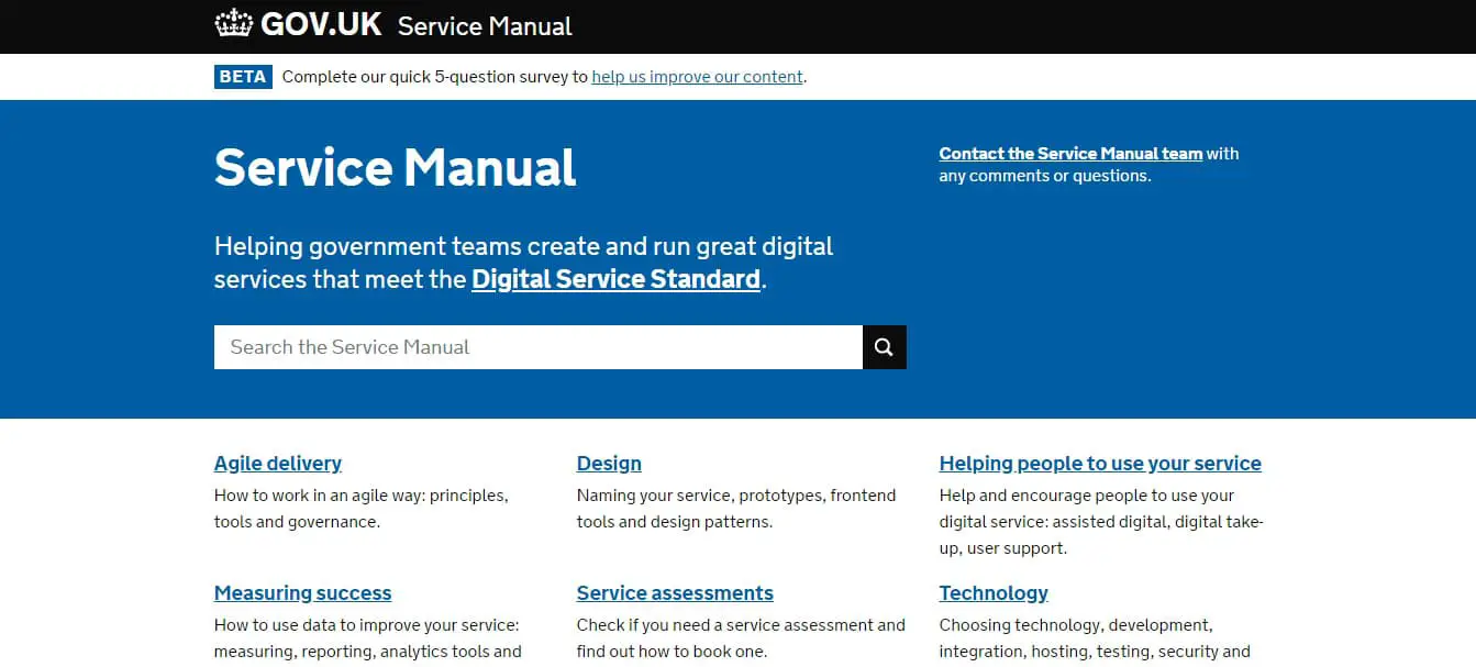 Government Service Design Manual