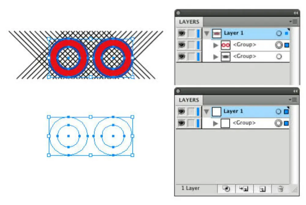  Group your objects using Adobe photoshop