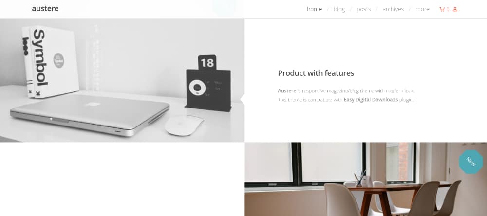 WordPress themes for selling digital products: Austere