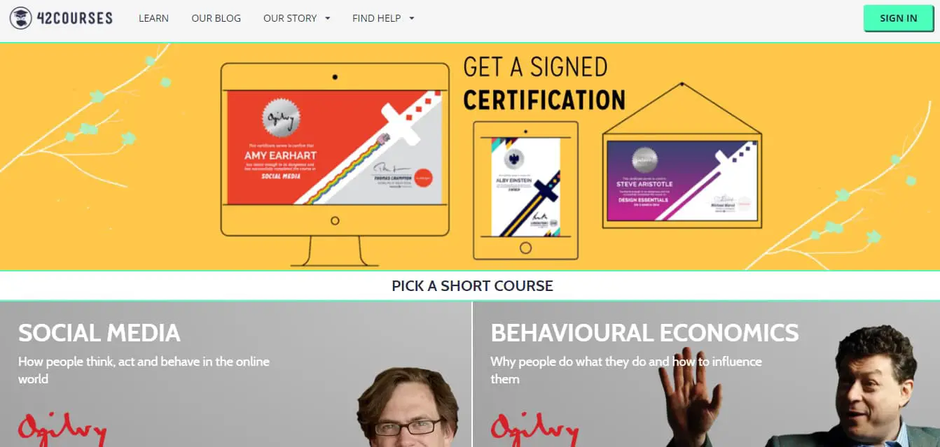 42courses.com Best UX Courses 