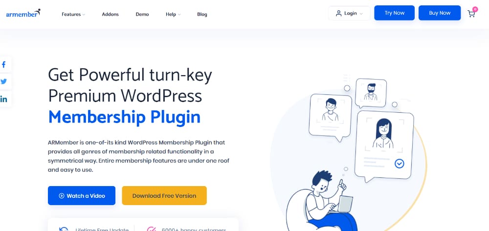 WordPress Plugins for SaaS websites: AR member