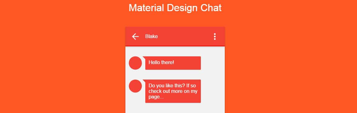 Material Design Chat