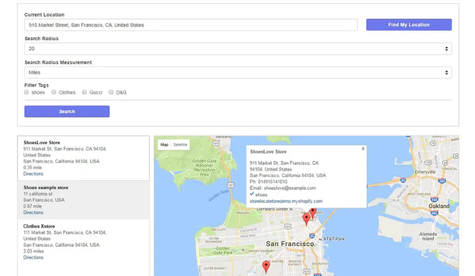  Shopify Apps Store Locator by Secomapp