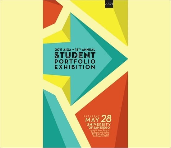 AIGA Student Portfolio Exhibtion poster design