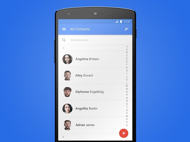 Android Material Design Free App Design Templates