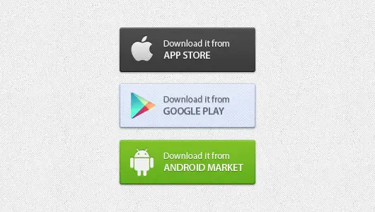 App Download Buttons Free PSD