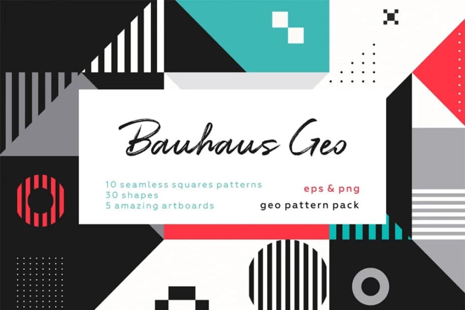 Bauhaus Geometric Pattern Set