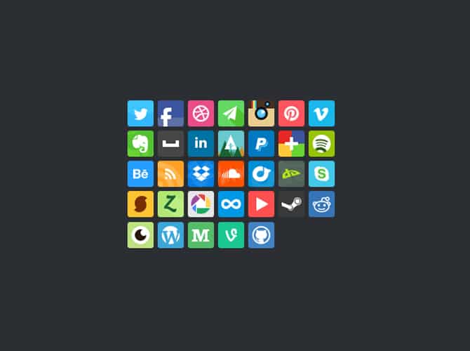 Bean Social Icons Free PSD