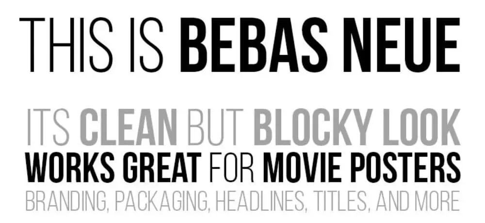 Bebas Neue - web safe font