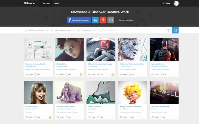 Behance Flat Social Network Designs