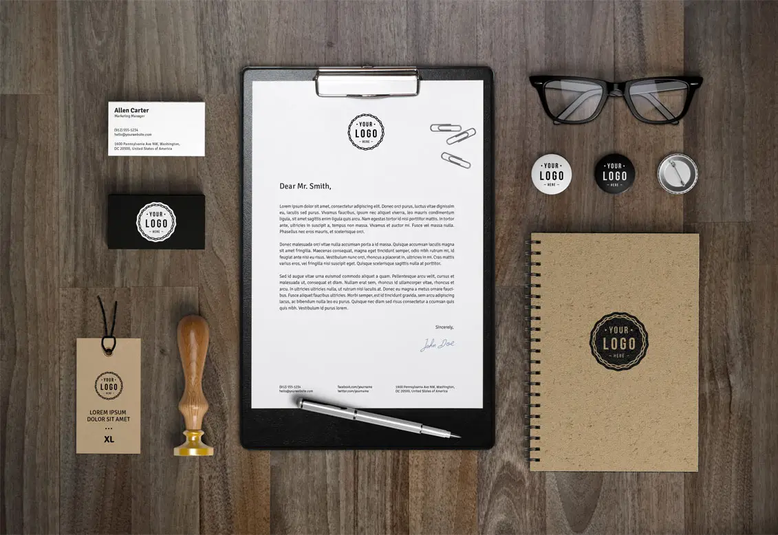 Branding Identity mockup template PSD