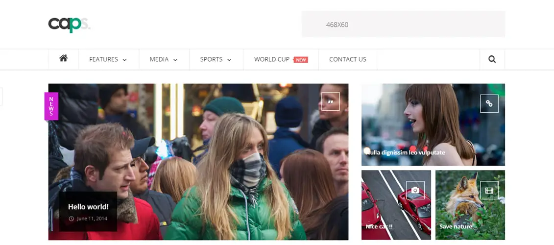Caps Responsive News Magazine WordPress Theme