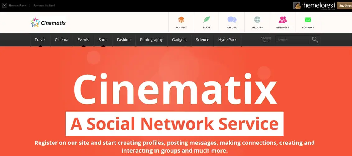 Cinematix - BuddyPress Theme