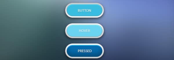 Clean Blue Button Free PSD