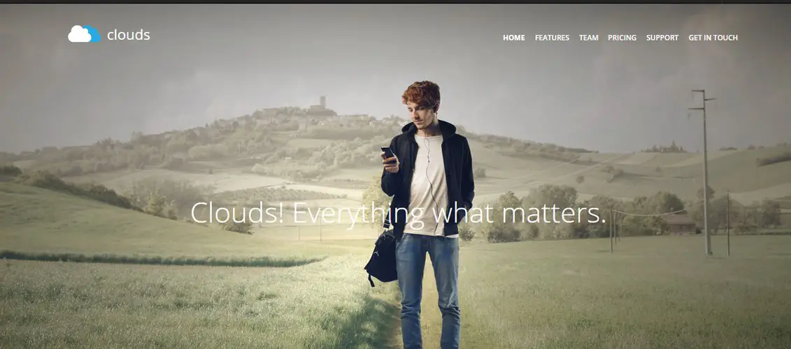 Clouds - Adobe Muse Template